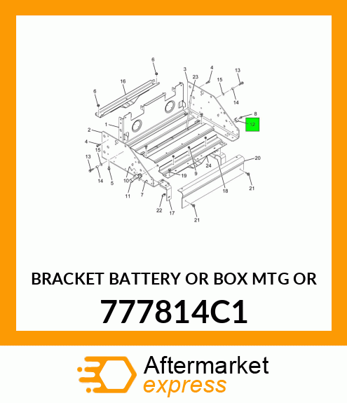 BRACKET BATTERY OR BOX MTG OR 777814C1