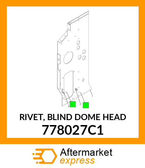 RIVET, BLIND DOME HEAD 778027C1