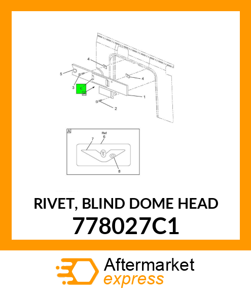 RIVET, BLIND DOME HEAD 778027C1