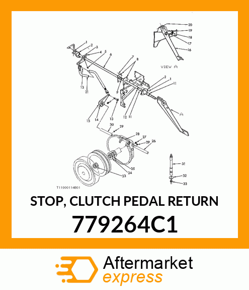 STOP, CLUTCH PEDAL RETURN 779264C1