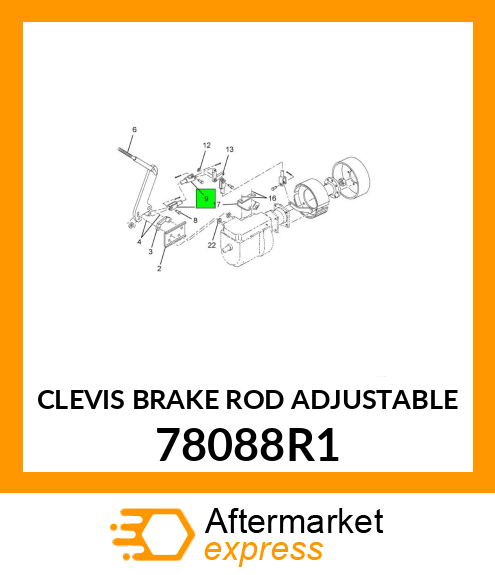 CLEVIS BRAKE ROD ADJUSTABLE 78088R1