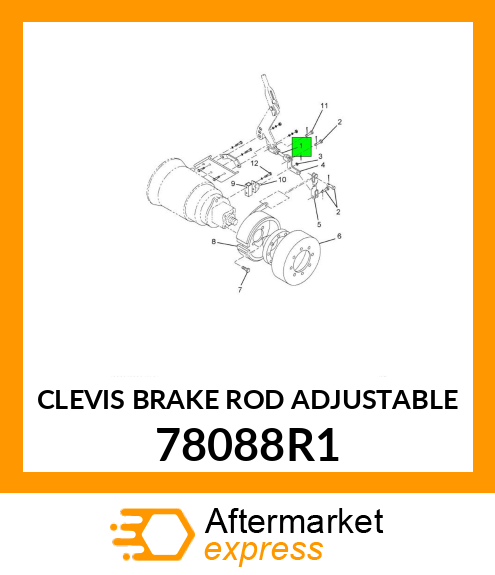 CLEVIS BRAKE ROD ADJUSTABLE 78088R1