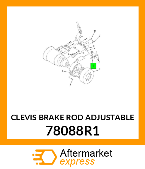 CLEVIS BRAKE ROD ADJUSTABLE 78088R1