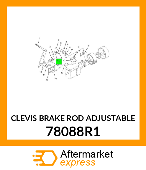 CLEVIS BRAKE ROD ADJUSTABLE 78088R1