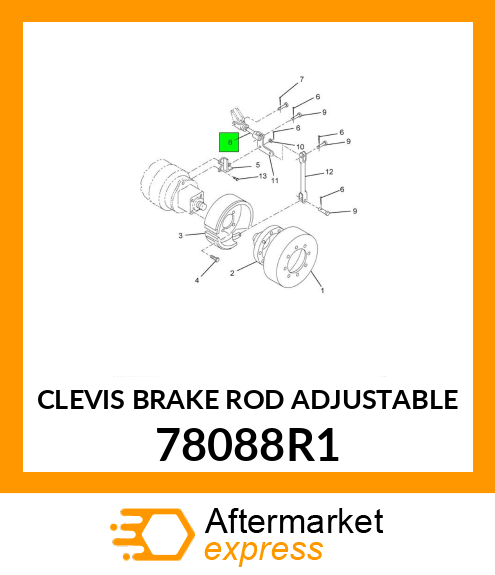 CLEVIS BRAKE ROD ADJUSTABLE 78088R1