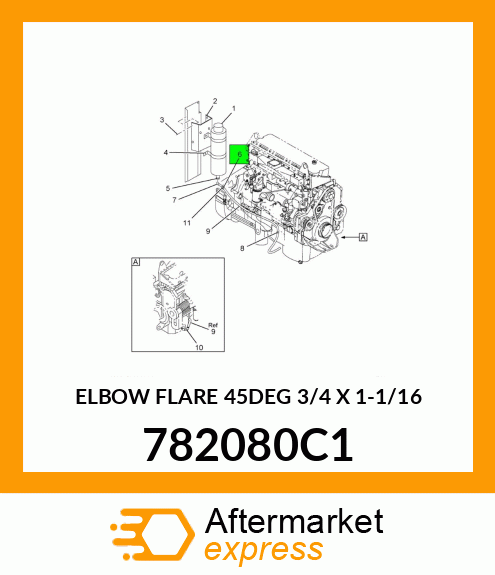 ELBOW FLARE 45DEG 3/4 X 1-1/16 782080C1