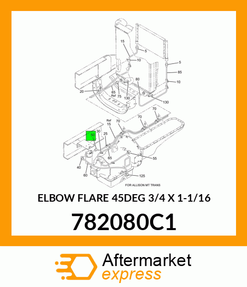 ELBOW FLARE 45DEG 3/4 X 1-1/16 782080C1