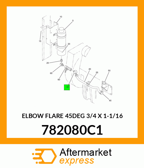 ELBOW FLARE 45DEG 3/4 X 1-1/16 782080C1