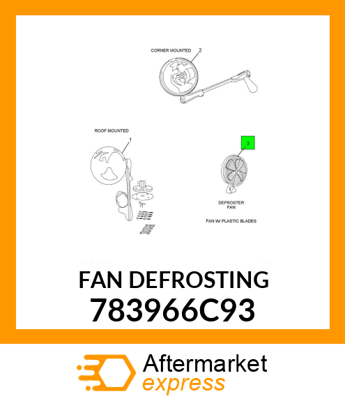 FAN DEFROSTING 783966C93