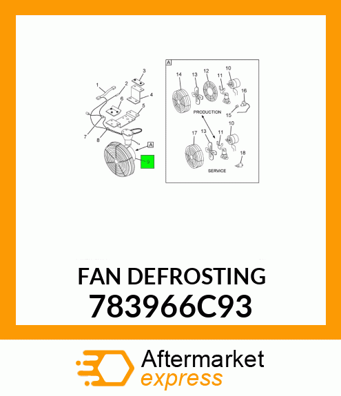 FAN DEFROSTING 783966C93