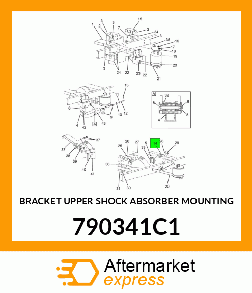 BRACKET UPPER SHOCK ABSORBER MOUNTING 790341C1