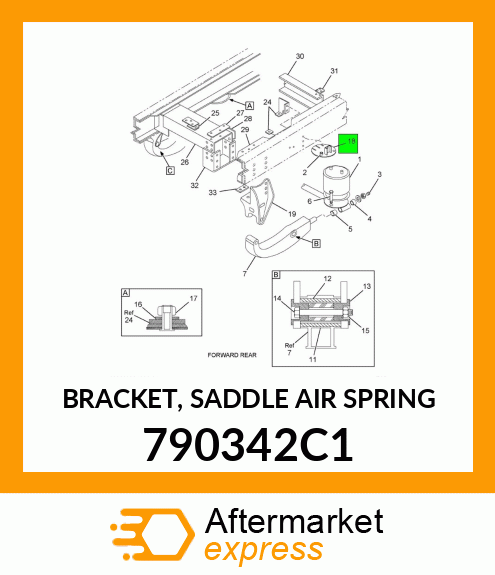 BRACKET, SADDLE AIR SPRING 790342C1