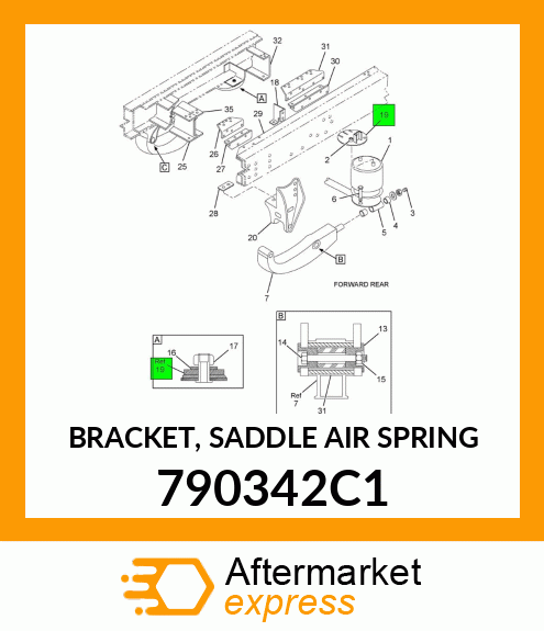 BRACKET, SADDLE AIR SPRING 790342C1