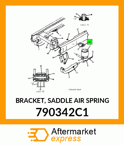 BRACKET, SADDLE AIR SPRING 790342C1