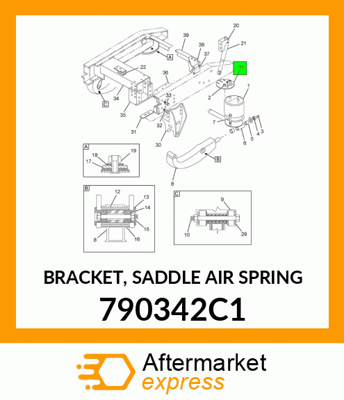 BRACKET, SADDLE AIR SPRING 790342C1