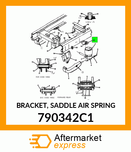 BRACKET, SADDLE AIR SPRING 790342C1