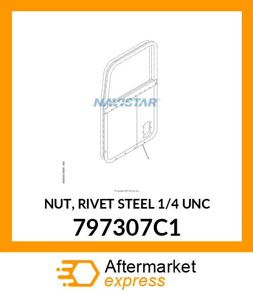 NUT, RIVET STEEL 1/4" UNC 797307C1