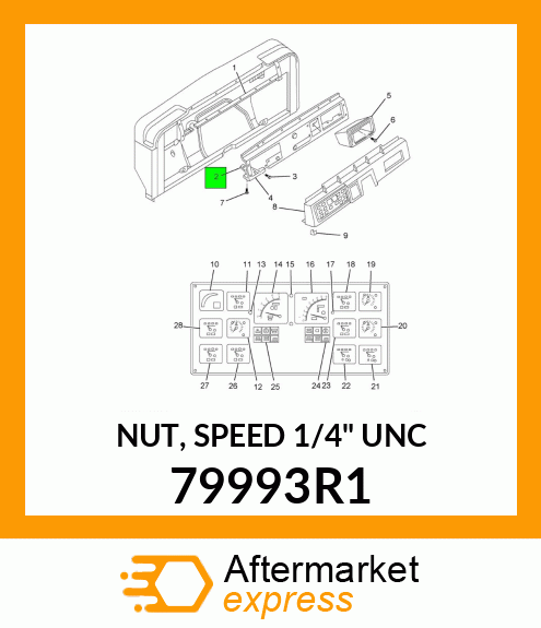 NUT, SPEED 1/4" UNC 79993R1