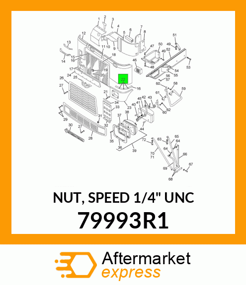 NUT, SPEED 1/4" UNC 79993R1