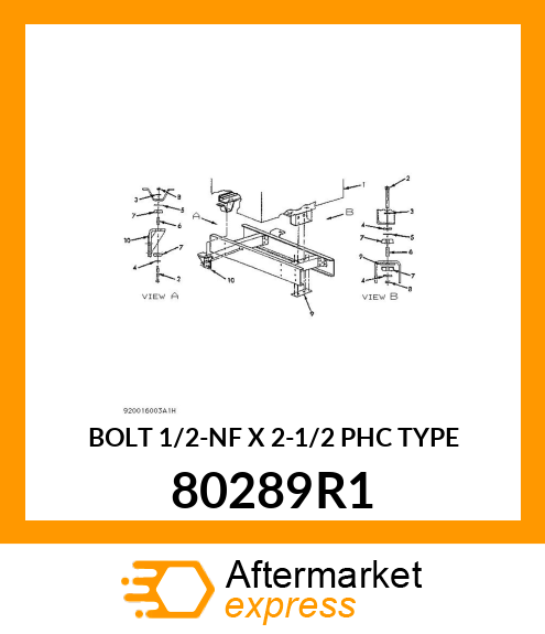 BOLT 1/2-NF X 2-1/2 PHC TYPE 80289R1