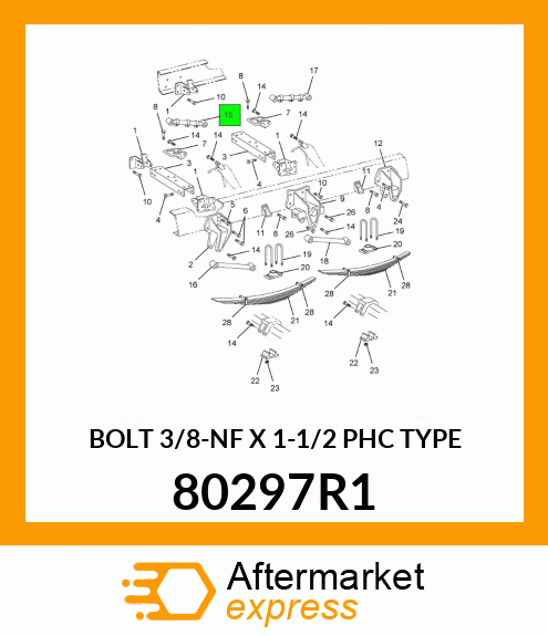 BOLT 3/8-NF X 1-1/2 PHC TYPE 80297R1