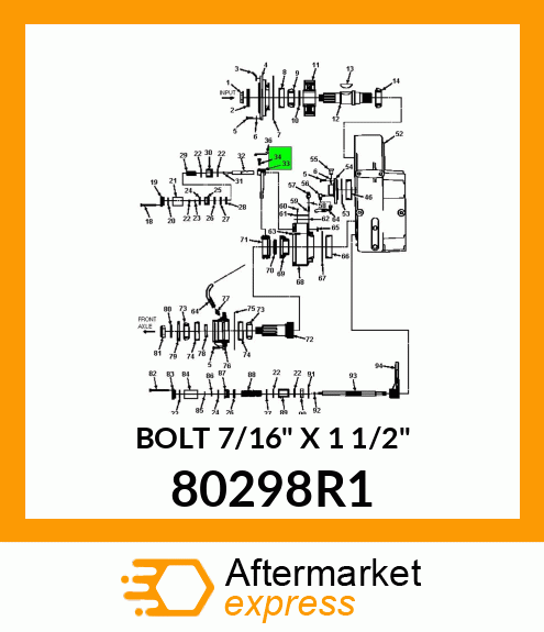 BOLT 7/16" X 1 1/2" 80298R1