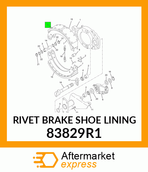 RIVET BRAKE SHOE LINING 83829R1