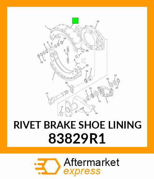 RIVET BRAKE SHOE LINING 83829R1