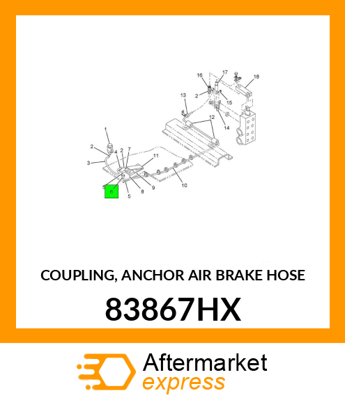 COUPLING, ANCHOR AIR BRAKE HOSE 83867HX