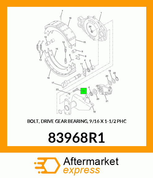 BOLT, DRIVE GEAR BEARING, 9/16 X 1-1/2 PHC 83968R1