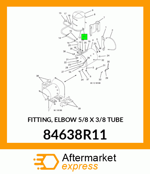 FITTING, ELBOW 5/8" X 3/8" TUBE 84638R11