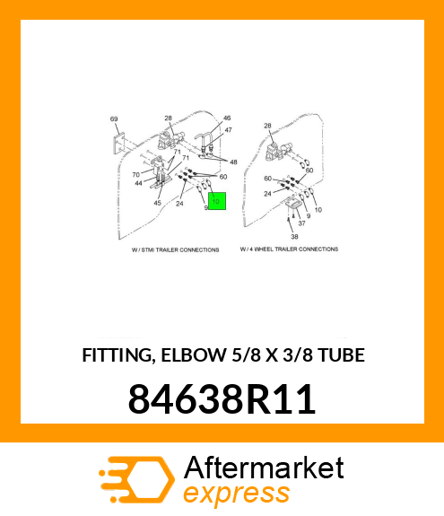 FITTING, ELBOW 5/8" X 3/8" TUBE 84638R11