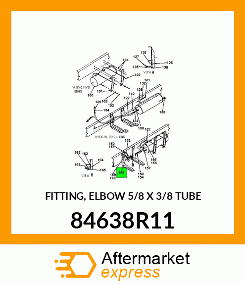 FITTING, ELBOW 5/8" X 3/8" TUBE 84638R11