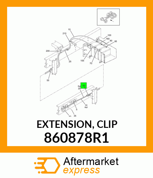 EXTENSION, CLIP 860878R1