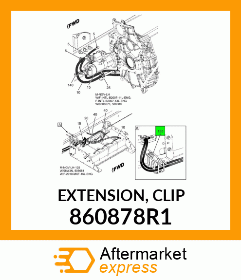 EXTENSION, CLIP 860878R1