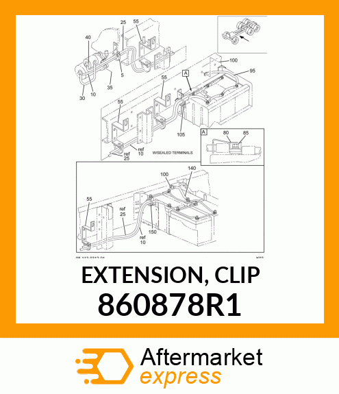 EXTENSION, CLIP 860878R1