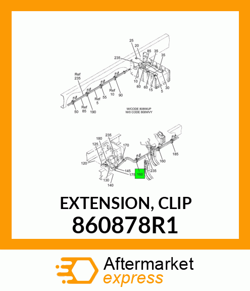 EXTENSION, CLIP 860878R1