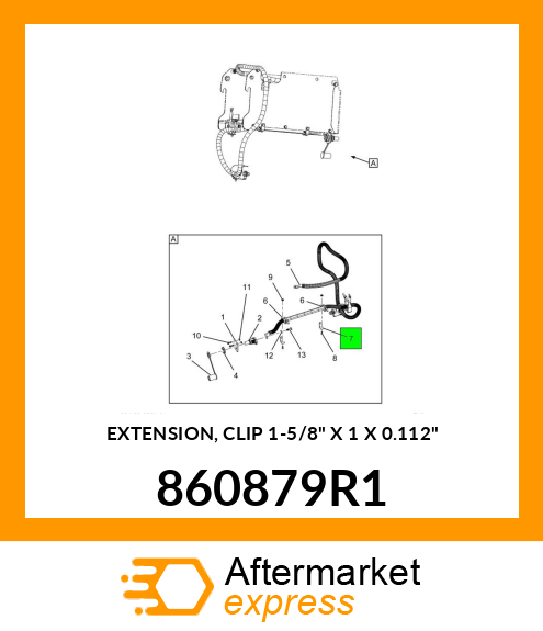 EXTENSION, CLIP 1-5/8" X 1 X 0.112" 860879R1