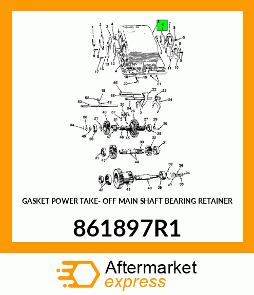 GASKET POWER TAKE- OFF MAIN SHAFT BEARING RETAINER 861897R1