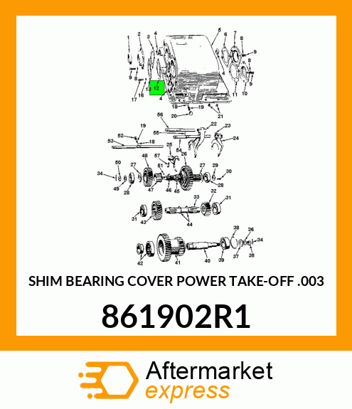 SHIM BEARING COVER POWER TAKE-OFF .003 861902R1