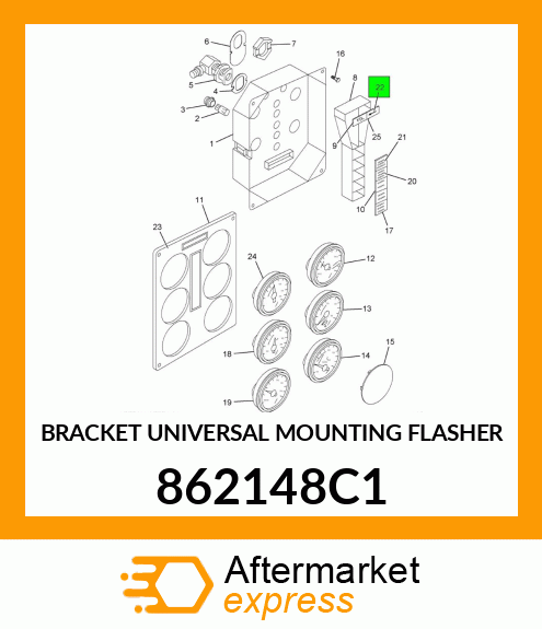 BRACKET UNIVERSAL MOUNTING FLASHER 862148C1