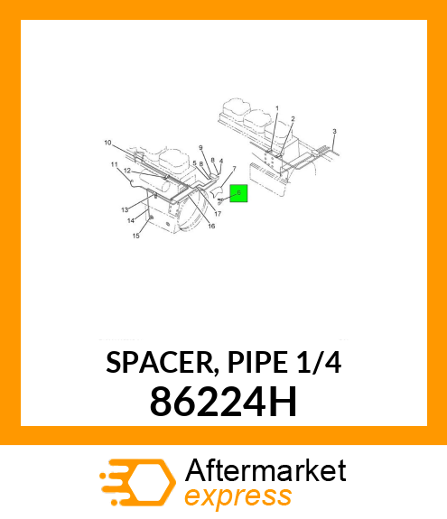 SPACER, PIPE 1/4" 86224H