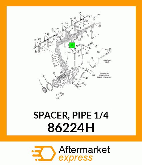 SPACER, PIPE 1/4" 86224H