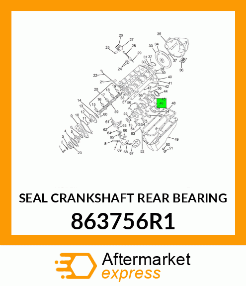 SEAL CRANKSHAFT REAR BEARING 863756R1