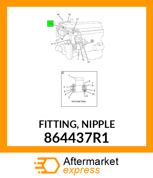 FITTING, NIPPLE 864437R1