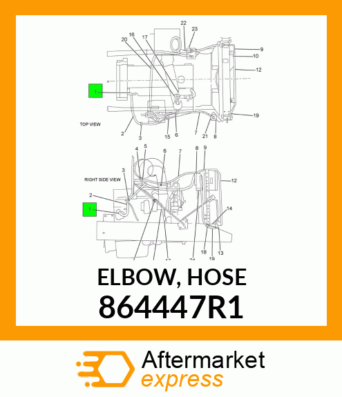 ELBOW, HOSE 864447R1