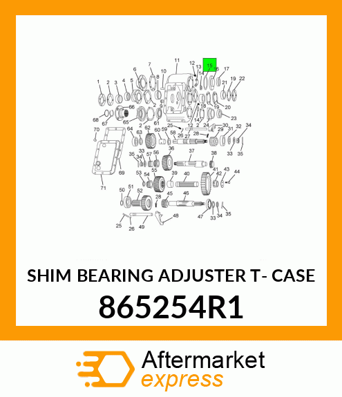 SHIM BEARING ADJUSTER T- CASE 865254R1