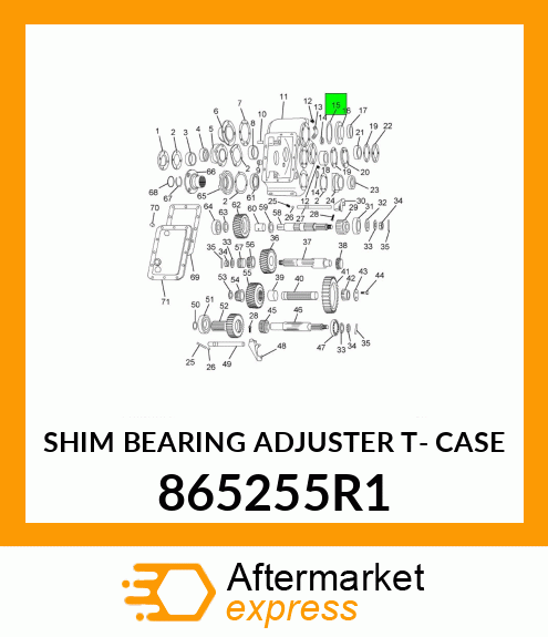 SHIM BEARING ADJUSTER T- CASE 865255R1