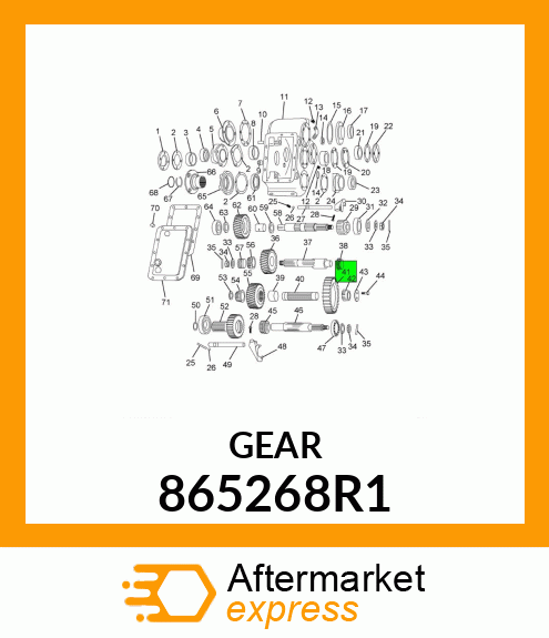 GEAR INTERMEDIATE OR IDLER T- CASE 865268R1