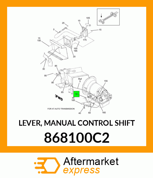 LEVER, MANUAL CONTROL SHIFT 868100C2